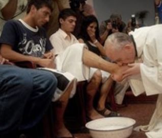 Pape François lavement de pieds